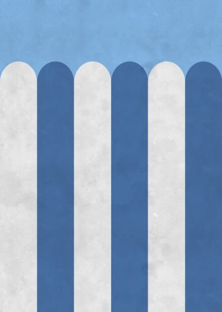 Rebel Walls R21018 Pops Circus Stripes Blueberry - mural w paski