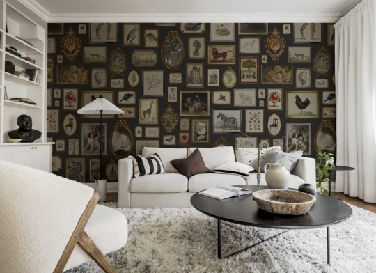 Rebel Walls R19675 Pops Vintage Frames Black - mural w vintage ramki na zdjęcia