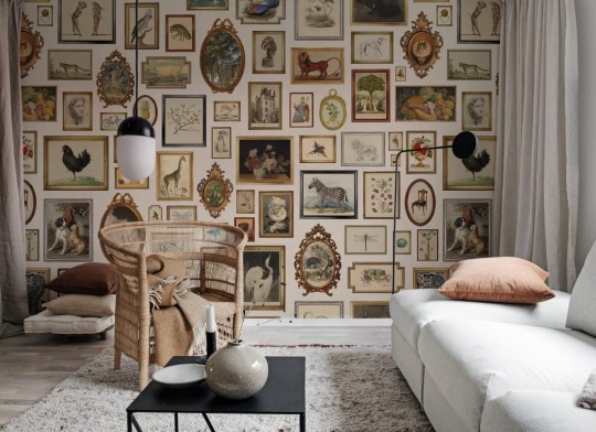 Rebel Walls R19674 Pops Vintage Frames Beige - mural w vintage ramki na zdjęcia