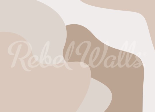 Rebel Walls R20270 Pops Soft Forms Beige - mural w obłe kształty
