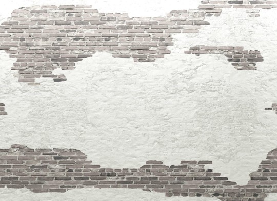 Rebel Walls R20145 Pops Ivory Bricks Soft Plaster - mural imitujący ceglaną ścianę