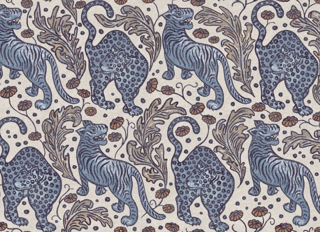 Rebel Walls R19749 Pops Bold Tigers Blue - mural w tygrysy