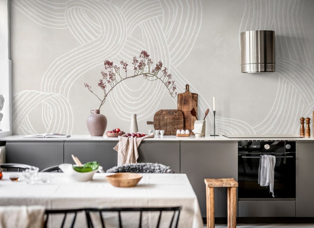 Rebel Walls R20202 Pops Stripes Repeatable Clay - mural w organiczne linie