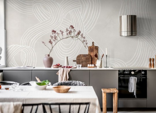 Rebel Walls R20202 Pops Stripes Repeatable Clay - mural w organiczne linie