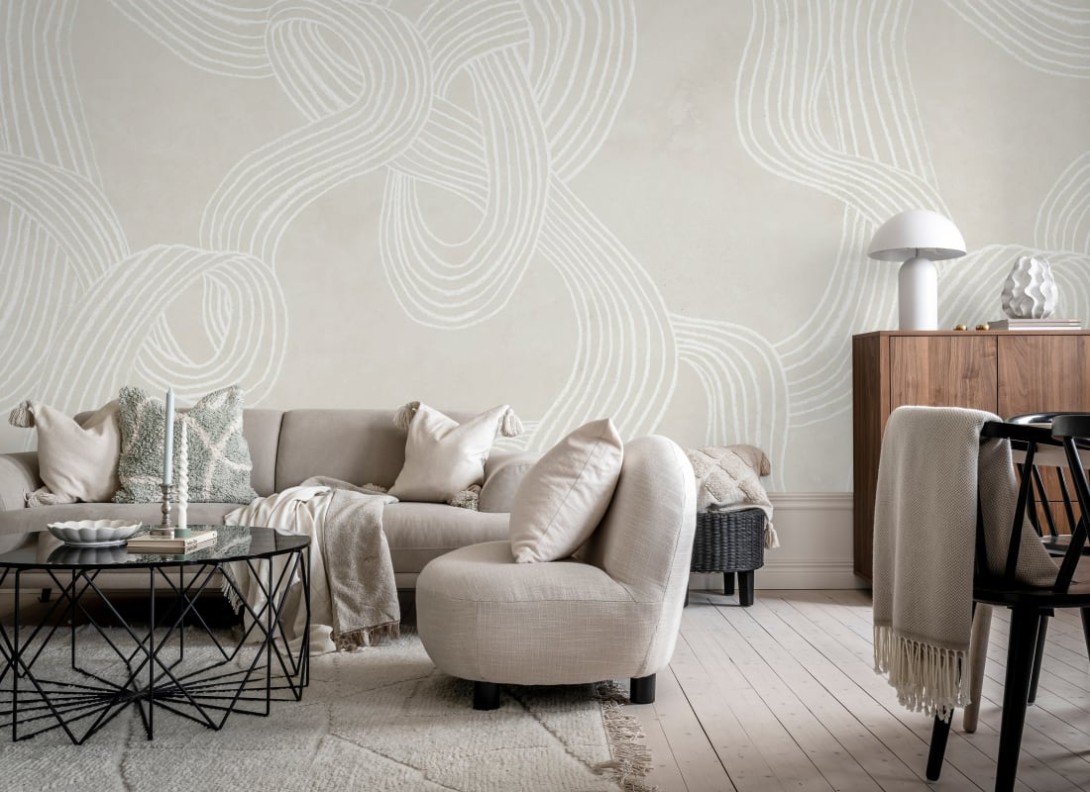 Rebel Walls R20202 Pops Stripes Repeatable Clay - mural w organiczne linie