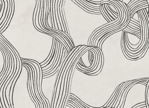 Rebel Walls R20203 Pops Stripes Repeatable Black & White - mural w organiczne linie