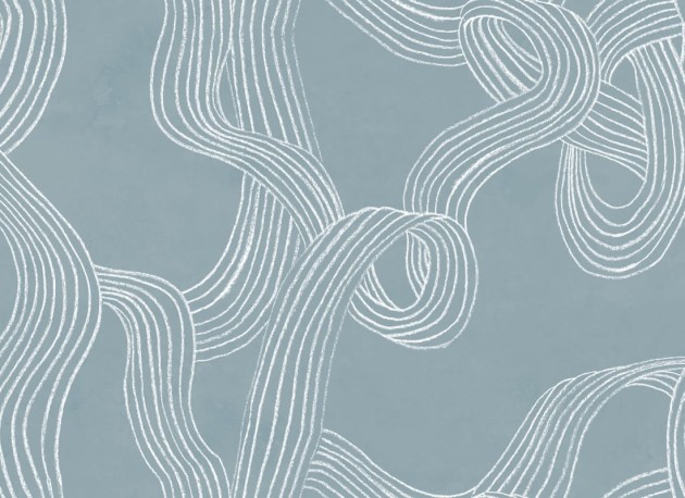 Rebel Walls R20206 Pops Stripes Repeatable Blue - mural w organiczne linie