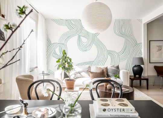 Rebel Walls R20208 Pops Stripes Repeatable Mint - mural w organiczne linie