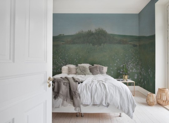 Rebel Walls R21539 Pops Poppy Landscape Dusk - mural w krajobraz łąki i maki