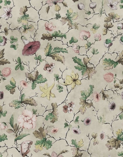 Rebel Walls R21427 Pops Verdant Bloom Beige - mural w roślinny motyw vintage