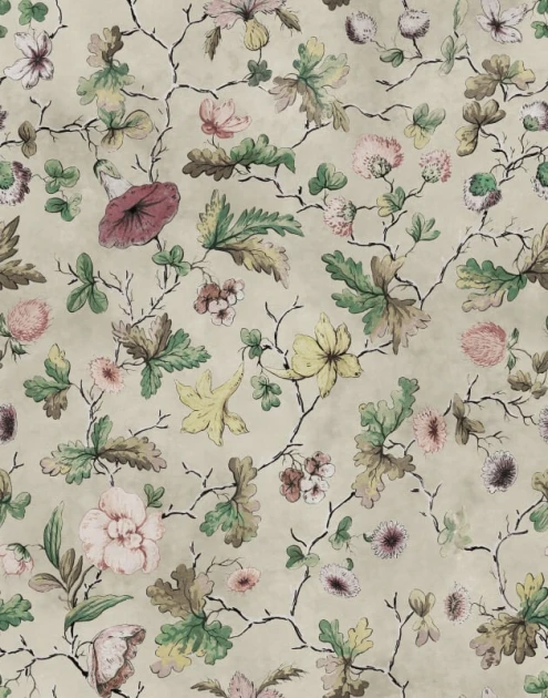Rebel Walls R21427 Pops Verdant Bloom Beige - mural w roślinny motyw vintage
