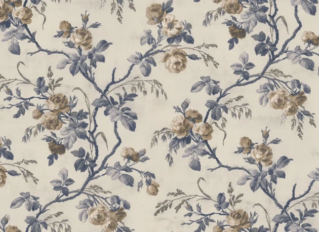 Rebel Walls R21173 Pops Rose Garland Blue - mural w róże