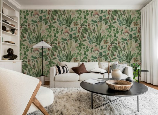 Rebel Walls R21387 Pops Tropical Harmony Green - mural w egzotyczne rośliny