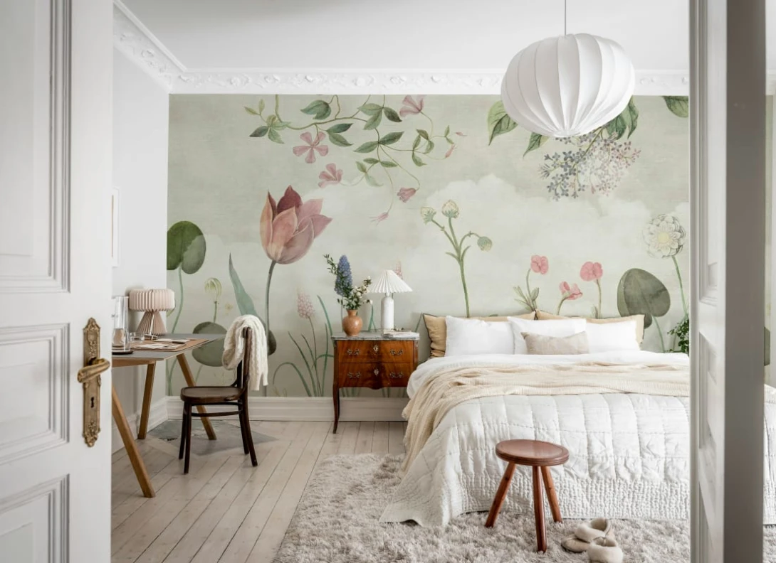 Rebel Walls R20857 Pops Floral Nostalgia Pastel - mural w roślinny wzór