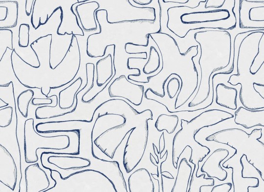 Rebel Walls R21184 Pops Peaceful Blue - mural w abstrakcyjne linie