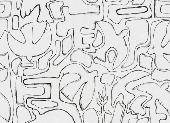 Rebel Walls R21183 Pops Peaceful Black & White - mural w abstrakcyjne linie