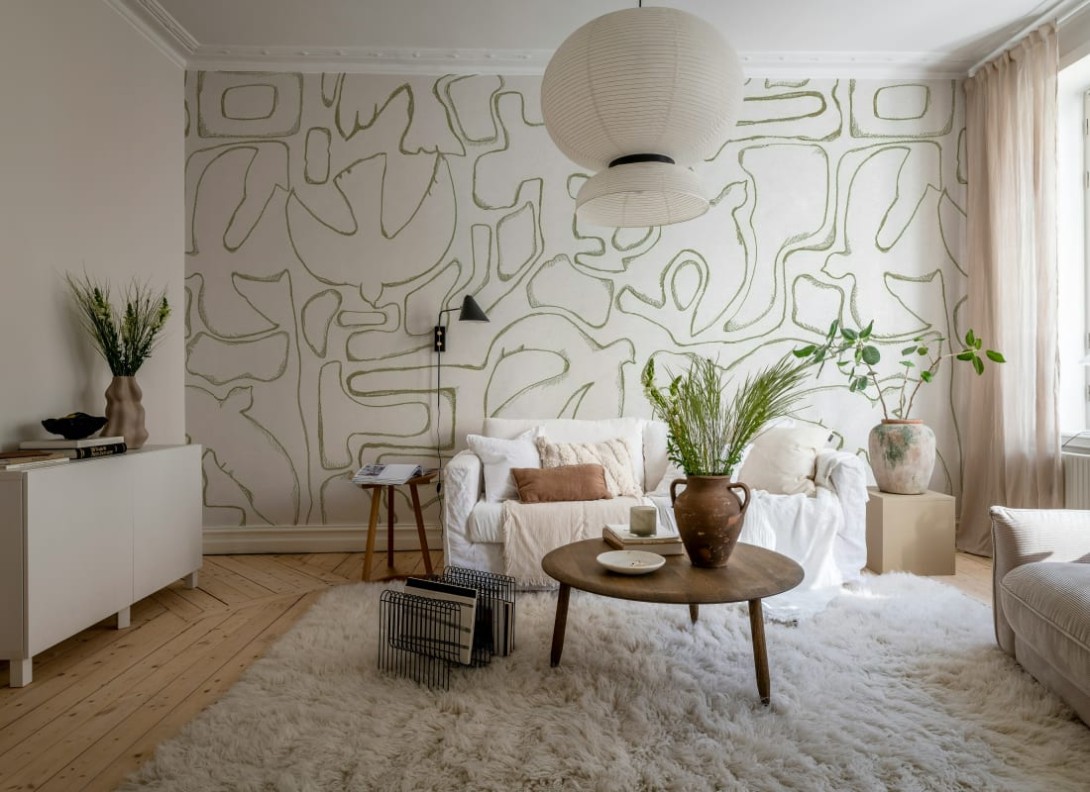 Rebel Walls R21186 Pops Peaceful Beige - mural w abstrakcyjne linie