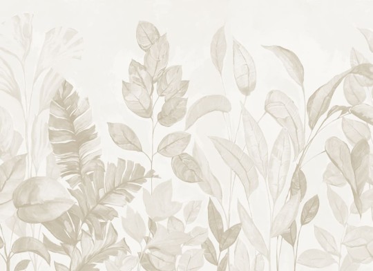 Rebel Walls R18926 Pops Happy Plants Beige - mural w duże liście