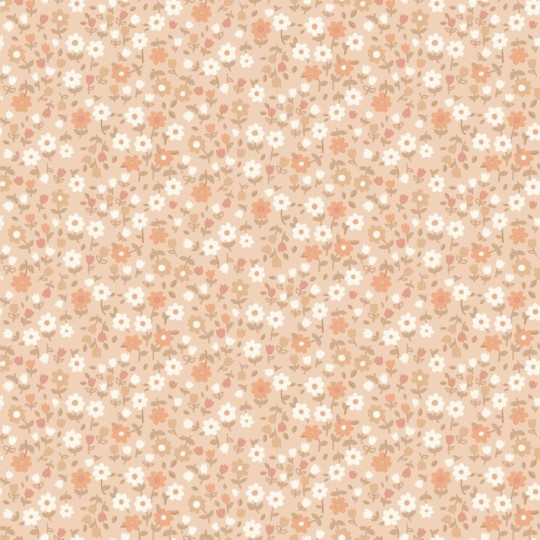 Esta 139580 To the moon and back Flowers light terracotta - tapeta w drobne kwiaty