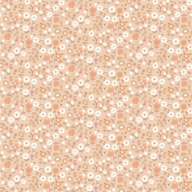 Esta 139580 To the moon and back Flowers light terracotta - tapeta w drobne kwiaty