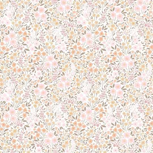 Esta 139533 To the moon and back Flowers soft pink and beige - tapeta w drobne kwiaty