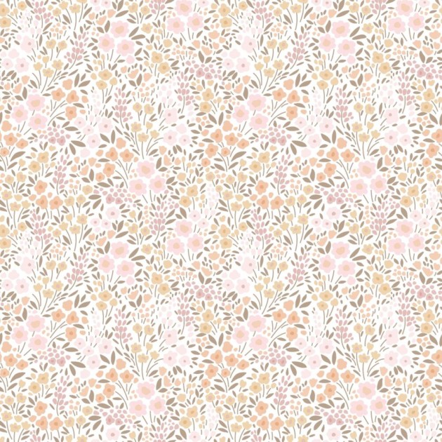 Esta 139533 To the moon and back Flowers soft pink and beige - tapeta w drobne kwiaty