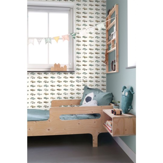 Esta 139546 To the moon and back Vintage cars beige - tapeta w auta