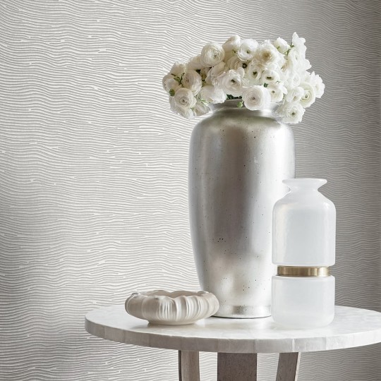 Anna French AT7900 Watermark Onda Pearl and Silver - tapeta w fale