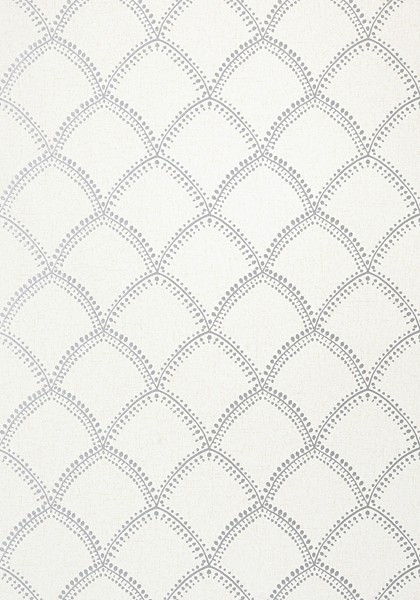 Anna French AT7906 Watermark Burmese Metallic on Alabaster - tapeta w geometryczne muszle