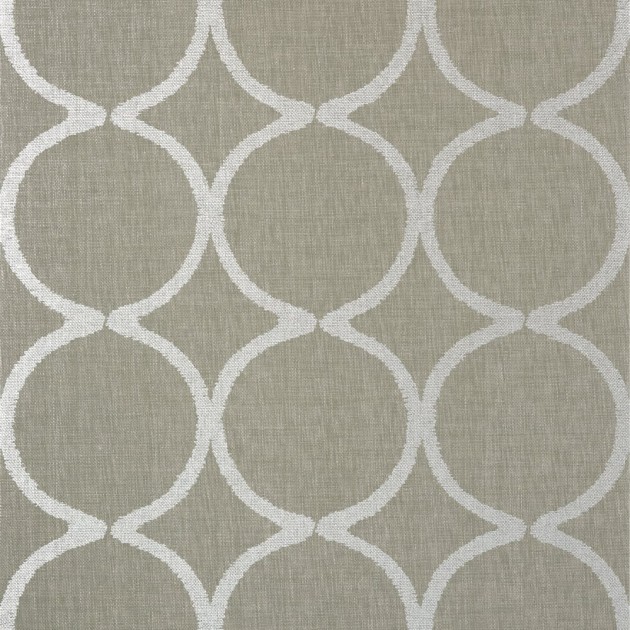 Anna French AT7947 Watermark Watercourse Metallic Silver on Taupe - tapeta strukturalna w okręgi