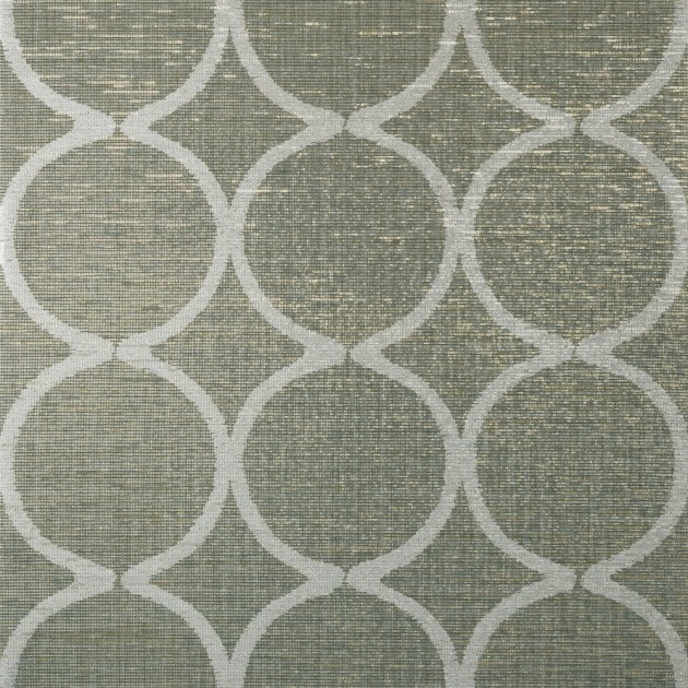 Anna French AT7948 Watermark Watercourse Metallic Silver on Aqua - tapeta strukturalna w okręgi