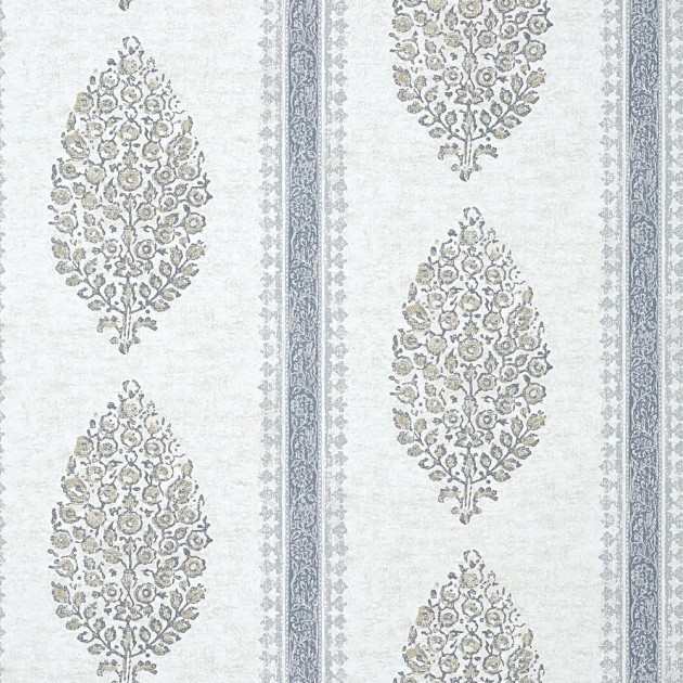 Thibaut T10236 Colony Chappana Grey - tapeta w paski i roślinne ornamenty