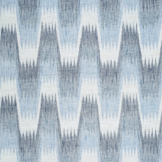 Thibaut T10240 Colony Stockholm Chevron Blue - tapeta w abstrakcyjną jodełkę z lnianej siatki