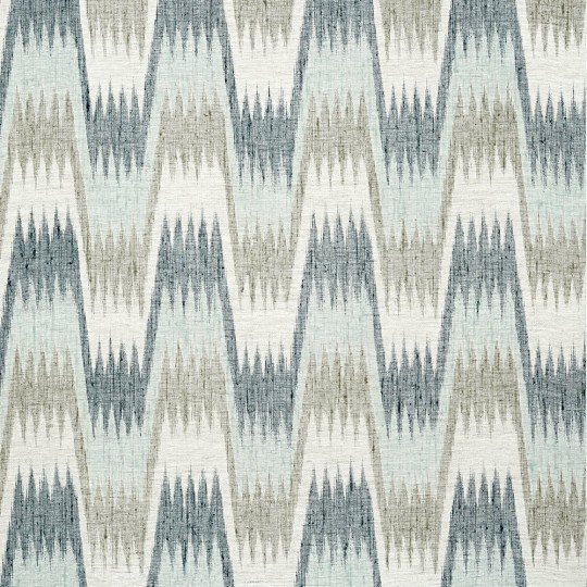 Thibaut T10241 Colony Stockholm Chevron Slate Blue - tapeta w abstrakcyjną jodełkę z lnianej siatki