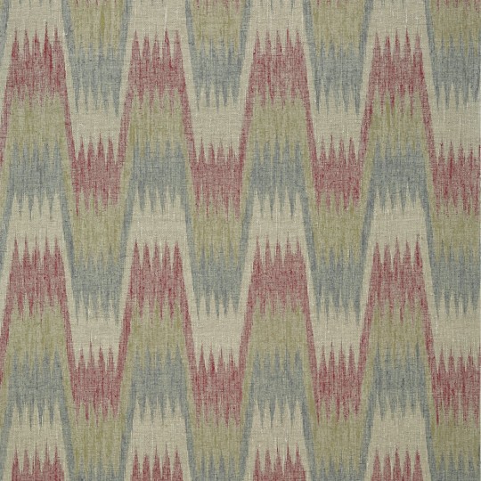 Thibaut T10243 Colony Stockholm Chevron Red and Grey - tapeta w abstrakcyjną jodełkę z lnianej siatki