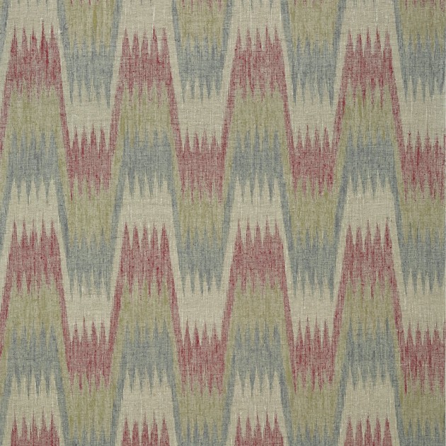 Thibaut T10243 Colony Stockholm Chevron Red and Grey - tapeta w abstrakcyjną jodełkę z lnianej siatki