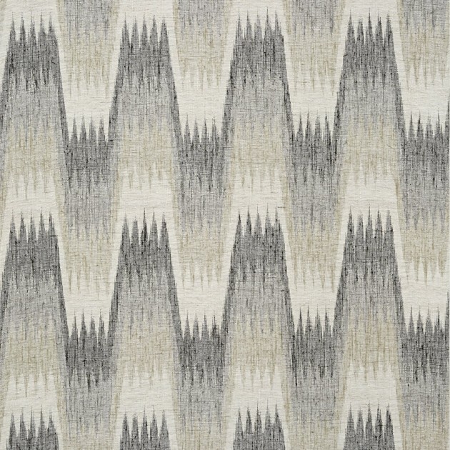 Thibaut T10244 Colony Stockholm Chevron Black and Grey - tapeta w abstrakcyjną jodełkę z lnianej siatki