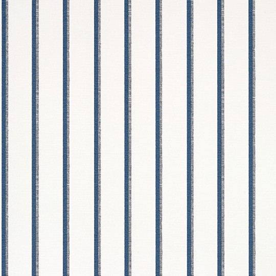 Thibaut T10262 Colony Notch Stripe Navy and White - tapeta w paski