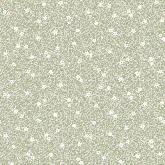 Boras Tapeter 5731 Mölle & Myrten Myrten Green – tapeta w drobne liście i kwiaty mirtu