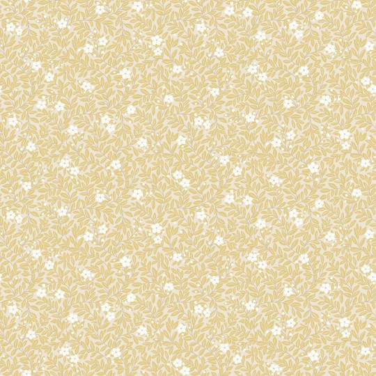 Boras Tapeter 5732 Mölle & Myrten Myrten Yellow – tapeta w drobne liście i kwiaty mirtu