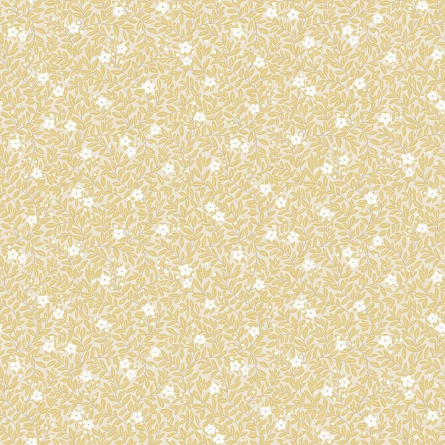Boras Tapeter 5732 Mölle & Myrten Myrten Yellow – tapeta w drobne liście i kwiaty mirtu