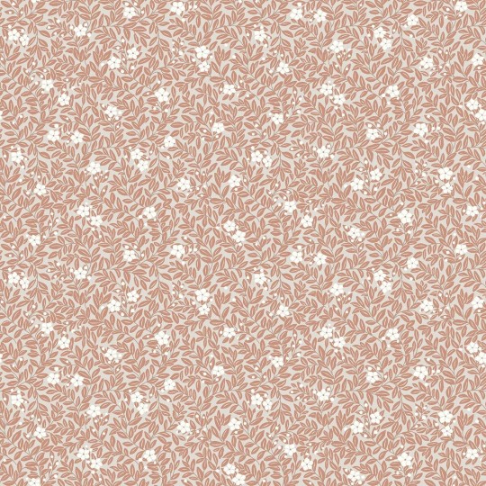 Boras Tapeter 5733 Mölle & Myrten Myrten Red – tapeta w drobne liście i kwiaty mirtu