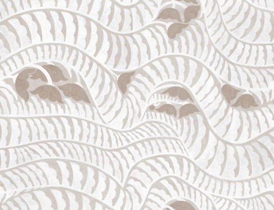 Boras Tapeter 9681W Studio Cecilia Pettersson Garden Bell Beige – mural abstrakcyjny inspirowany ogrodem