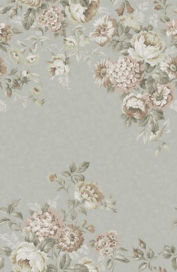 Boras Tapeter 9715W Studio Hortensia Grand Green – mural w hortensje