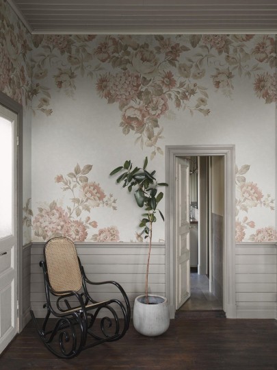 Boras Tapeter 9716W Studio Hortensia Grand Pink – mural w hortensje
