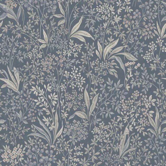 Boras Tapeter 9719W Studio Nocturne Grand Blue – mural roślinny