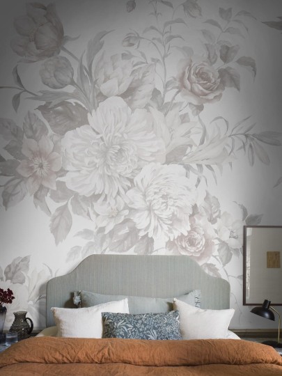 Boras Tapeter 9720W Studio Floral Charm Grand Gray – mural bukiet kwiatów