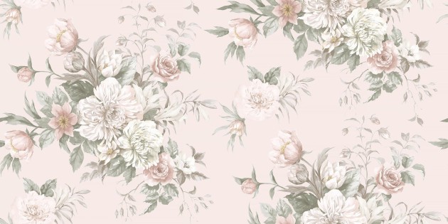 Boras Tapeter 9721W Studio Floral Charm Grand Pink – mural bukiet kwiatów