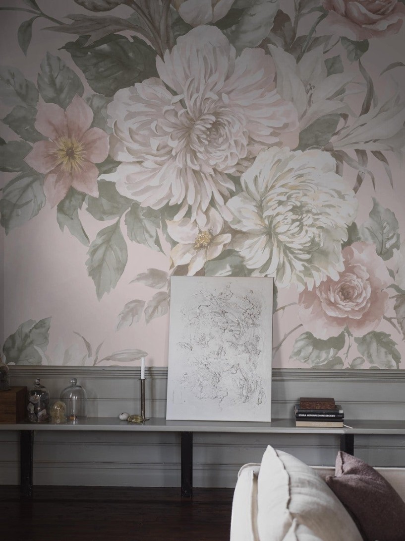 Boras Tapeter 9721W Studio Floral Charm Grand Pink – mural bukiet kwiatów