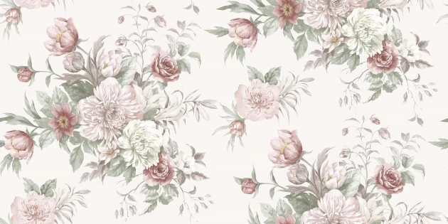 Boras Tapeter 9722W Studio Floral Charm Grand Pink – mural bukiet kwiatów